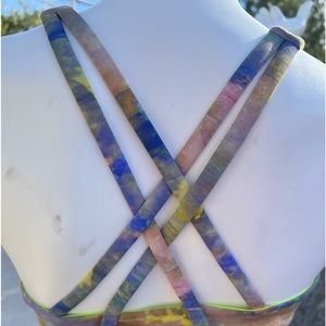 Energy bra high neck longline tough lululemon color is altered nature multi